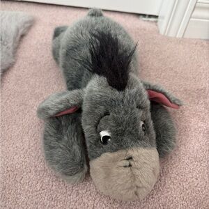 Walt Disney Eeyore Fuzzy Stuffed Animal With Velcro Tail
